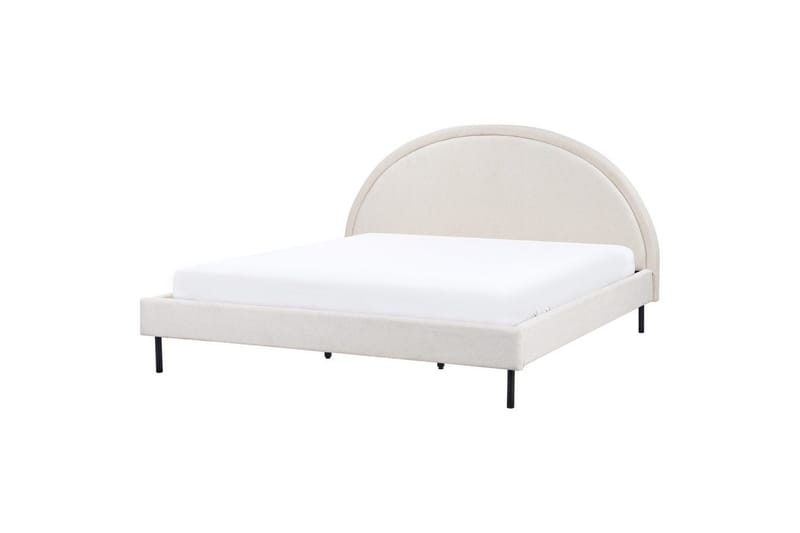 Seng med lamellramme Margut, Beige/Polyester, 180x200 cm