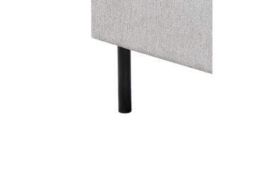 Seng med lamellramme Margut - Grå/Polyester, Grå/polyester, 160x200 cm - Møbler - Senger - Sengeramme & sengestamme