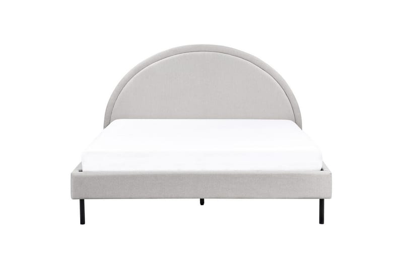 Seng med lamellramme Margut - Grå/Polyester, Grå/polyester, 160x200 cm - Møbler - Senger - Sengeramme & sengestamme