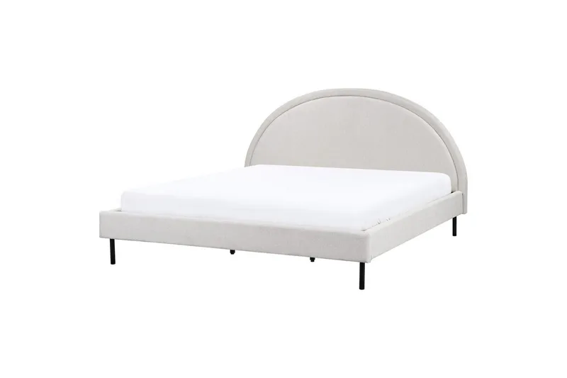 Seng med lamellramme Margut - Grå/Polyester, Grå/polyester, 180x200 cm - Møbler - Senger - Sengeramme & sengestamme