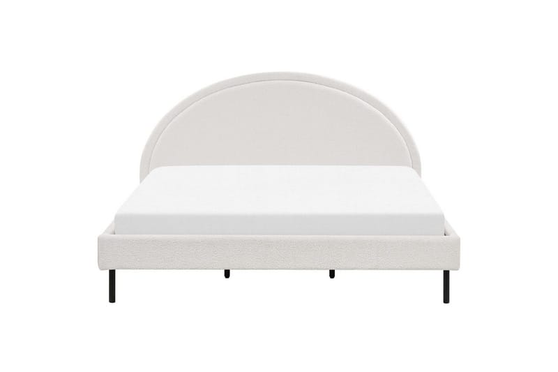 Seng med lamellramme Margut - Hvit/Bouclé, 180x200 cm - Møbler - Senger - Sengeramme & sengestamme
