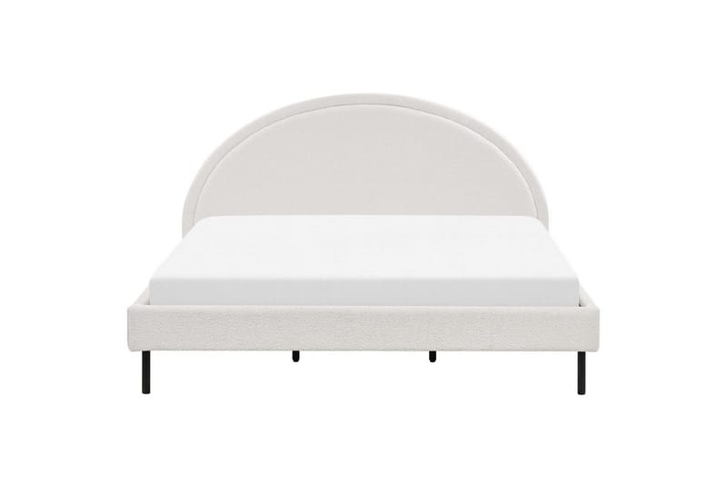 Seng med lamellramme Margut - Hvit/Bouclé, 180x200 cm - Møbler - Senger - Sengeramme & sengestamme