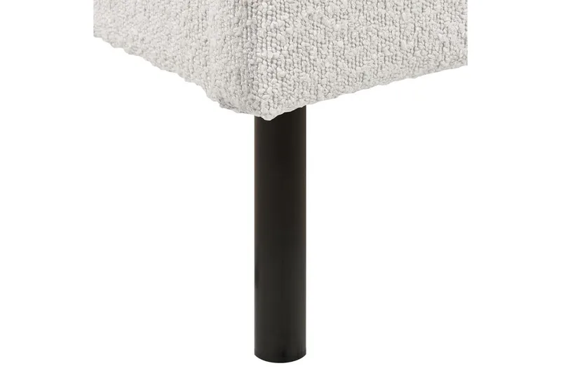 Seng med lamellramme Margut - Hvit/Bouclé, 180x200 cm - Møbler - Senger - Sengeramme & sengestamme