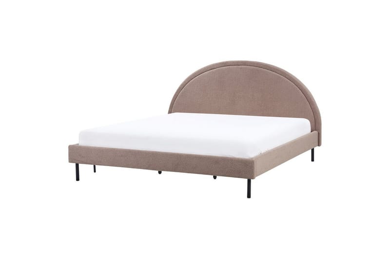 Seng med lamellramme Margut, Taupe/Bouclé, 180x200 cm