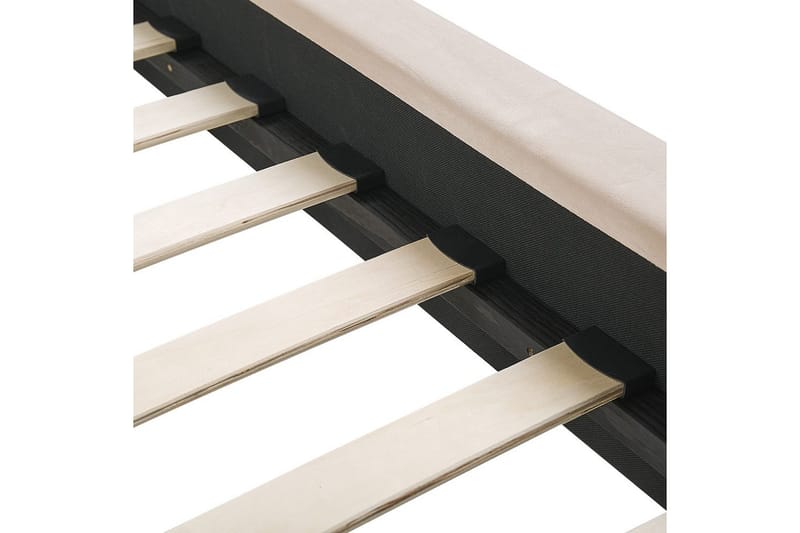 Seng med lamellramme Marville - Beige, gull, Beige, Gull, 160x200 cm - Møbler - Senger - Sengeramme & sengestamme