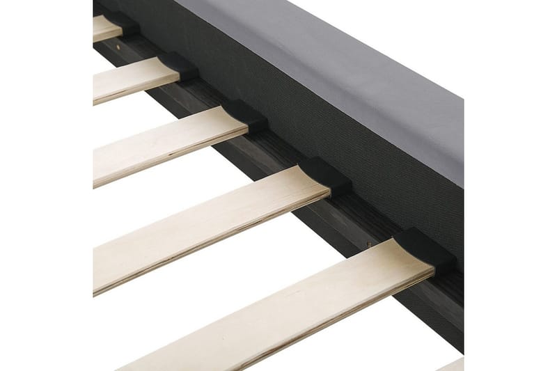 Seng med lamellramme Marville - Grå, Gull, Grå, gull, 140x200 cm - Møbler - Senger - Sengeramme & sengestamme