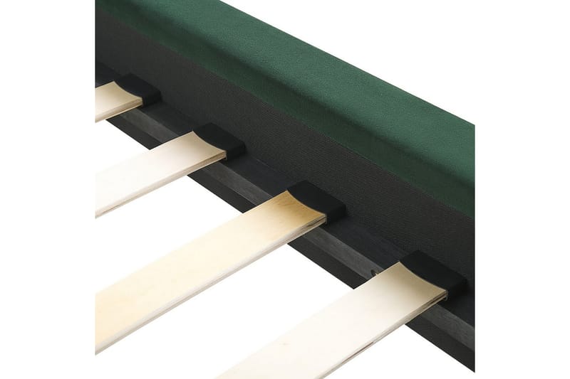 Seng med lamellramme Marville - Grønn, gull, Grønn, Gull, 140x200 cm - Møbler - Senger - Sengeramme & sengestamme