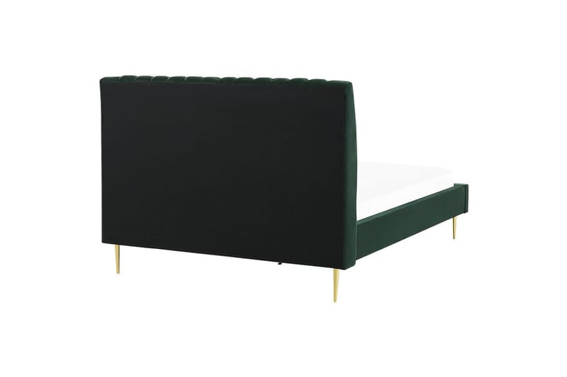 Seng med lamellramme Marville - Grønn, gull, Grønn, Gull, 160x200 cm - Møbler - Senger - Sengeramme & sengestamme