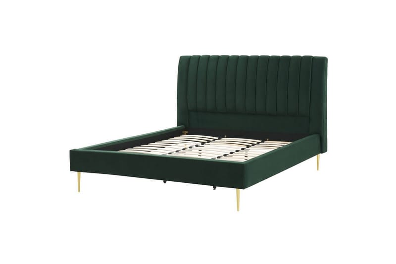 Seng med lamellramme Marville, Grønn, gull, Grønn, Gull, 180x200 cm