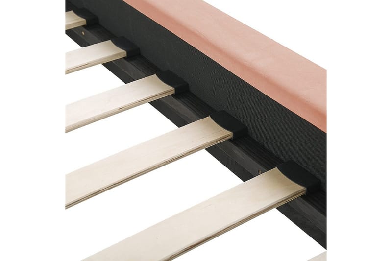 Seng med lamellramme Marville - Rosa, Gull, Rosa, gull, 140x200 cm - Møbler - Senger - Sengeramme & sengestamme