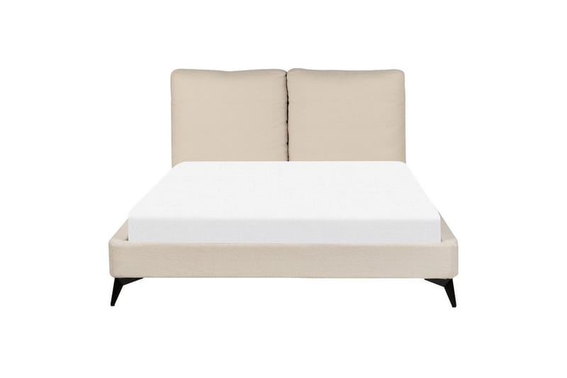 Seng med lamellramme Melle - Beige/Bouclé, 140x200 cm - Møbler - Senger - Sengeramme & sengestamme