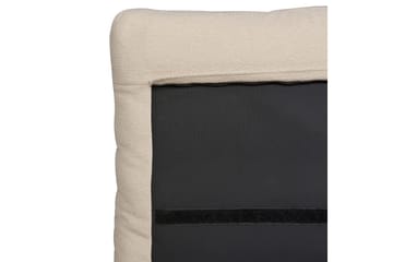 Seng med lamellramme Melle - Beige/Bouclé, 140x200 cm - Møbler - Senger - Sengeramme & sengestamme