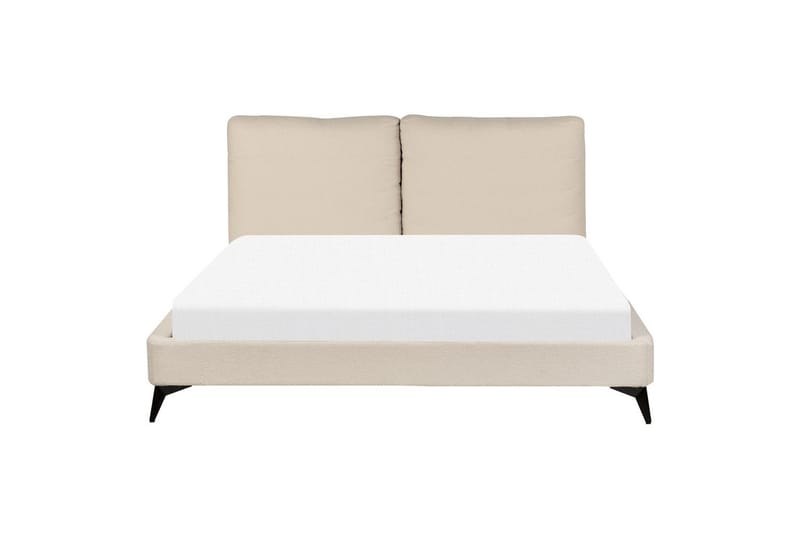 Seng med lamellramme Melle - Beige/Bouclé, 160x200 cm - Møbler - Senger - Sengeramme & sengestamme