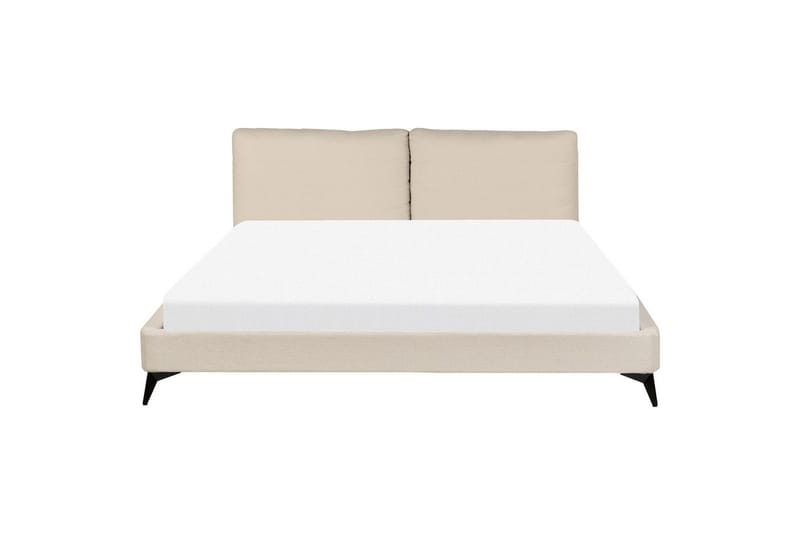 Seng med lamellramme Melle - Beige/Bouclé, 180x200 cm - Møbler - Senger - Sengeramme & sengestamme