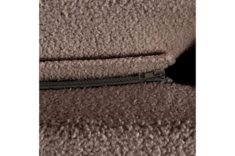 Seng med lamellramme Melle - Brun, Svart/Bouclé, 140x200 cm - Møbler - Senger - Sengeramme & sengestamme