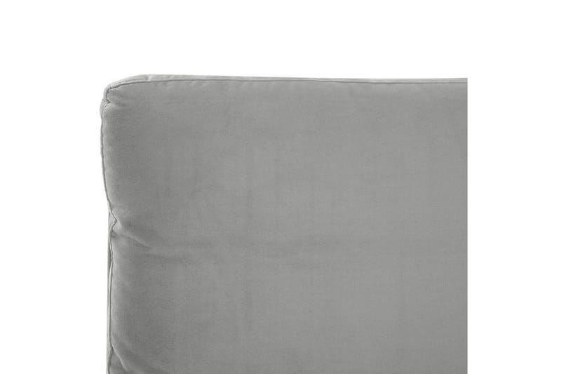 Seng med lamellramme Melle - Grå, svart/Fløyel, 140x200 cm - Møbler - Senger - Sengeramme & sengestamme