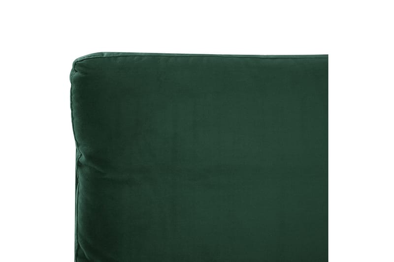 Seng med lamellramme Melle - Grønn, Svart/Fløyel, Grønn, svart/Fløyel, 140x200 cm - Møbler - Senger - Sengeramme & sengestamme