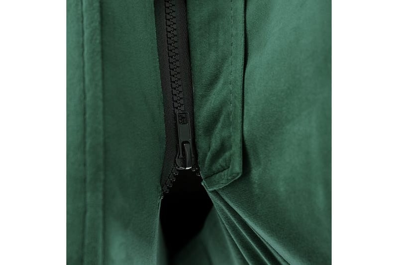 Seng med lamellramme Melle - Grønn, Svart/Fløyel, Grønn, svart/Fløyel, 140x200 cm - Møbler - Senger - Sengeramme & sengestamme