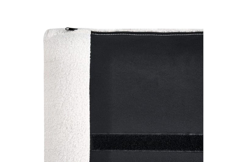 Seng med lamellramme Melle - Hvit, Svart/Bouclé, 180x200 cm - Møbler - Senger - Sengeramme & sengestamme