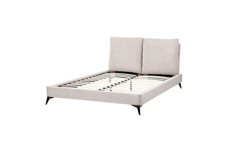 Seng med lamellramme Melle, Lys beige/Mansjettstoff, Lysebeige/Manchestertøy, Lys beige/Kordfløyel, Lys beige/Manchester, 140x200 cm