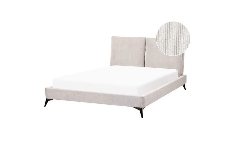 Seng med lamellramme Melle - Lys beige/Mansjettstoff, Lysebeige/Manchestertøy, Lys beige/Kordfløyel, Lys beige/Manchester, 140x200 cm - Møbler - Senger - Sengeramme & sengestamme