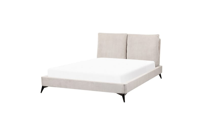 Seng med lamellramme Melle - Lys beige/Mansjettstoff, Lysebeige/Manchestertøy, Lys beige/Kordfløyel, Lys beige/Manchester, 140x200 cm - Møbler - Senger - Sengeramme & sengestamme