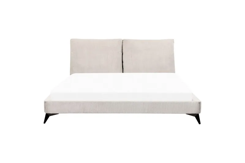 Seng med lamellramme Melle - Lys beige/Mansjettstoff, Lysebeige/Manchestertøy, Lys beige/Kordfløyel, Lys beige/Manchester, 180x200 cm - Møbler - Senger - Sengeramme & sengestamme
