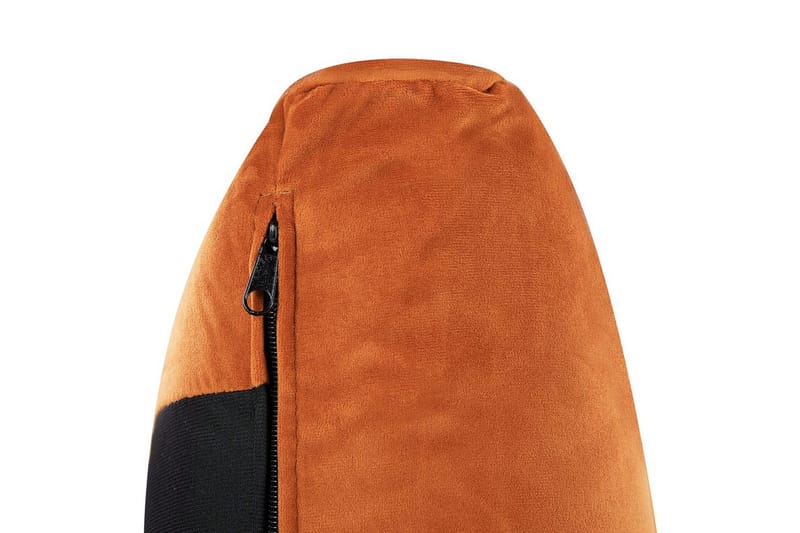 Seng med lamellramme Melle - Oransje, svart/Fløyel, Oransje, svart/fløyel, 140x200 cm - Møbler - Senger - Sengeramme & sengestamme