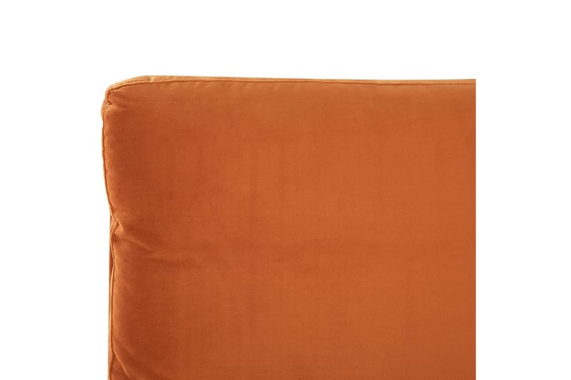 Seng med lamellramme Melle - Oransje, svart/Fløyel, Oransje, svart/fløyel, 180x200 cm - Møbler - Senger - Sengeramme & sengestamme