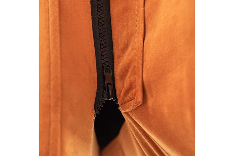 Seng med lamellramme Melle - Oransje, svart/Fløyel, Oransje, svart/fløyel, 180x200 cm - Møbler - Senger - Sengeramme & sengestamme