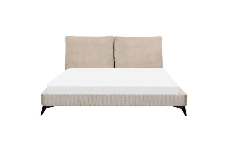 Seng med lamellramme Melle - Taupe/Manchesterstoff, Taupe/cordfløyel, 180x200 cm - Møbler - Senger - Sengeramme & sengestamme