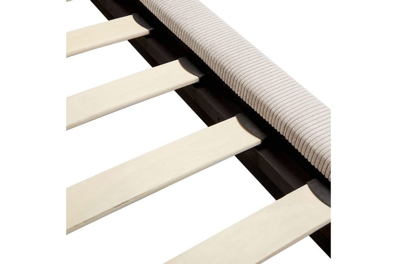 Seng med lamellramme Melle - Taupe/Manchesterstoff, Taupe/cordfløyel, 180x200 cm - Møbler - Senger - Sengeramme & sengestamme