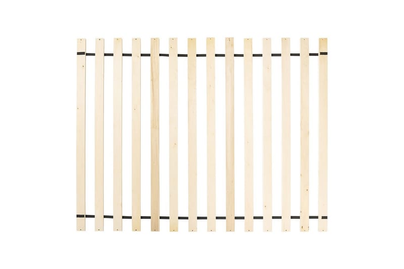 Seng med lamellramme Millay - Hvit, lyst tre, svart/Polyester, Hvit, lyst treverk, svart/polyester, 140x200 cm - Møbler - Senger - Sengeramme & sengestamme