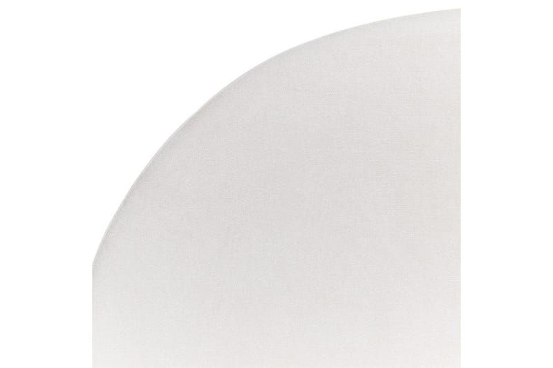 Seng med lamellramme Millay - Hvit, lyst tre, svart/Polyester, Hvit, lyst treverk, svart/polyester, 160x200 cm - Møbler - Senger - Sengeramme & sengestamme