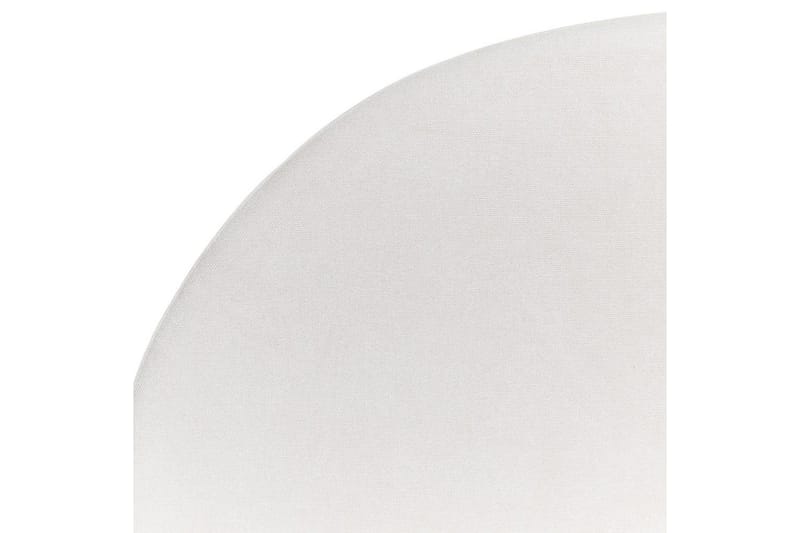 Seng med lamellramme Millay - Hvit, lyst tre, svart/Polyester, Hvit, lyst treverk, svart/polyester, 180x200 cm - Møbler - Senger - Sengeramme & sengestamme