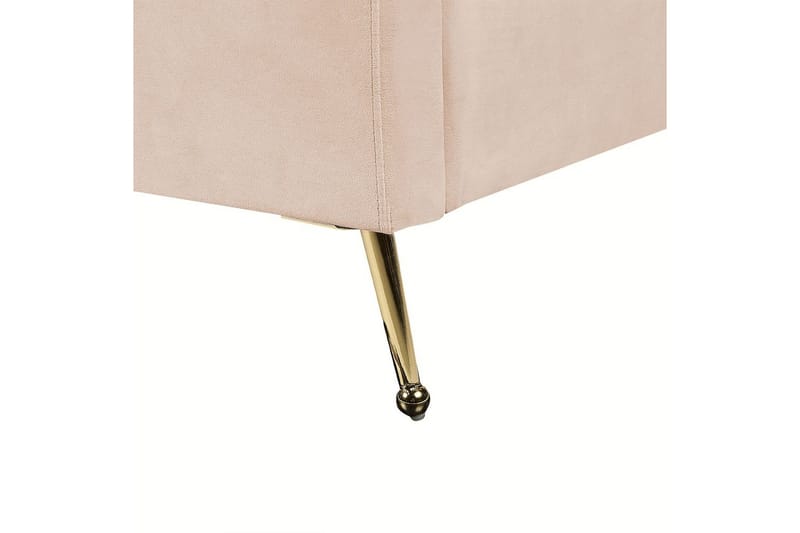 Seng med lamellramme Miribel - Beige, gull, 180x200 cm - Møbler - Senger - Sengeramme & sengestamme