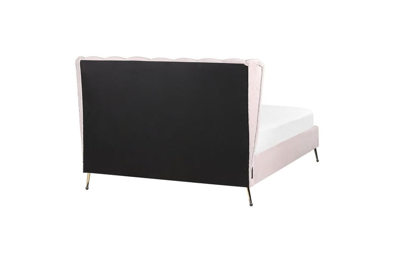 Seng med lamellramme Miribel - Rosa, gull, 140x200 cm - Møbler - Senger - Sengeramme & sengestamme