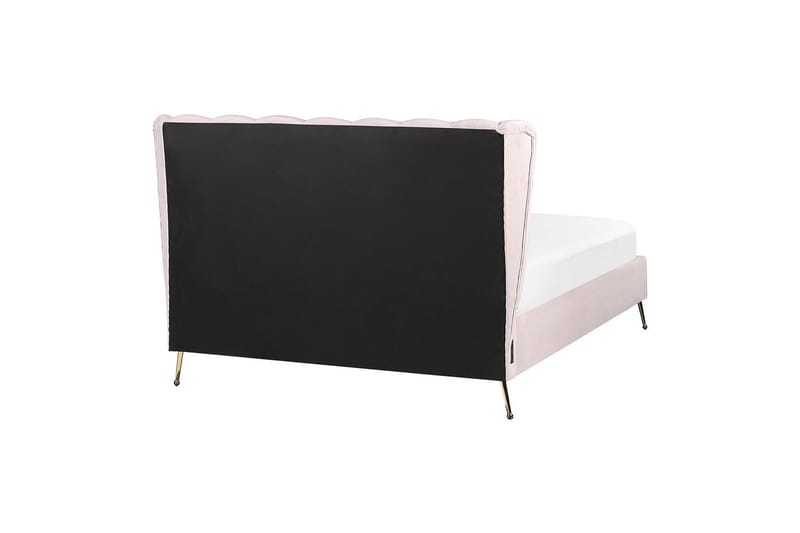 Seng med lamellramme Miribel - Rosa, gull, 140x200 cm - Møbler - Senger - Sengeramme & sengestamme