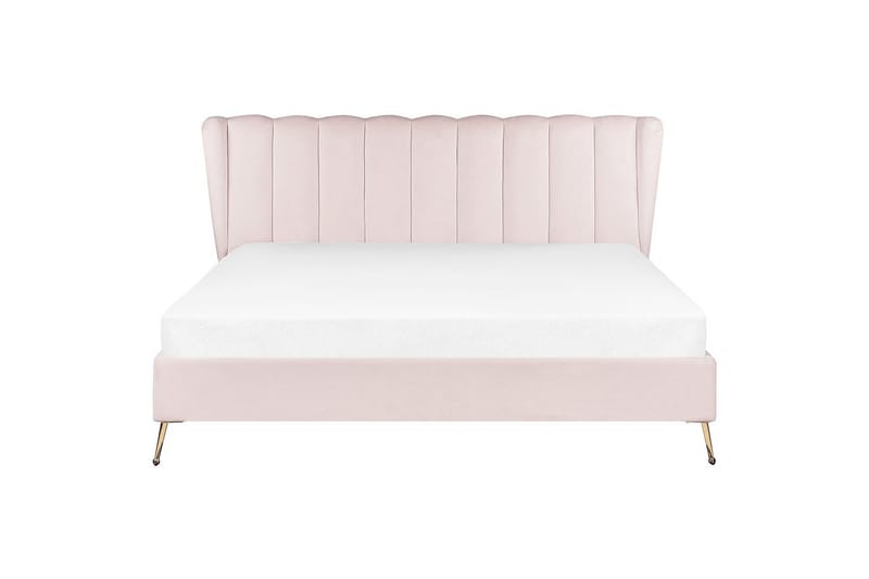 Seng med lamellramme Miribel - Rosa, gull, 180x200 cm - Møbler - Senger - Sengeramme & sengestamme