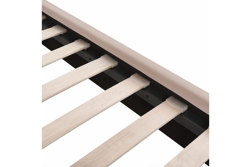 Seng med lamellramme Miribel - Taupe, gull, 180x200 cm - Møbler - Senger - Sengeramme & sengestamme