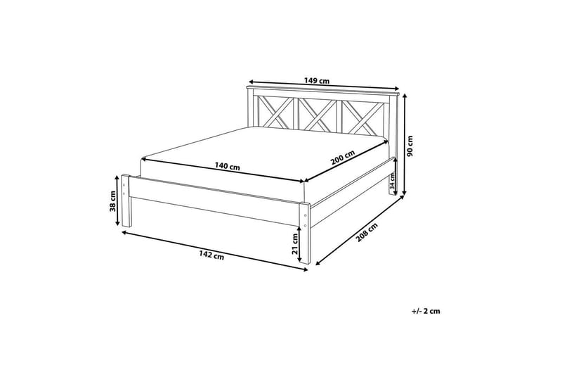 Seng med lamellramme Tannay - Lyst tre, 140x200 cm - Møbler - Senger - Sengeramme & sengestamme