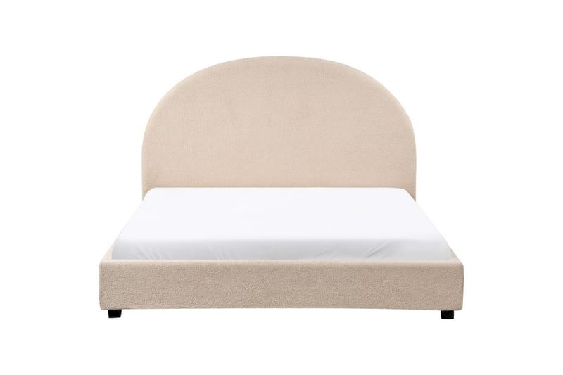Seng med lamellramme Vaucluse - Beige/Bouclé, 140x200 cm - Møbler - Senger - Sengeramme & sengestamme