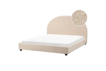 Seng med lamellramme Vaucluse - Beige/Bouclé, 160x200 cm - Møbler - Senger - Sengeramme & sengestamme