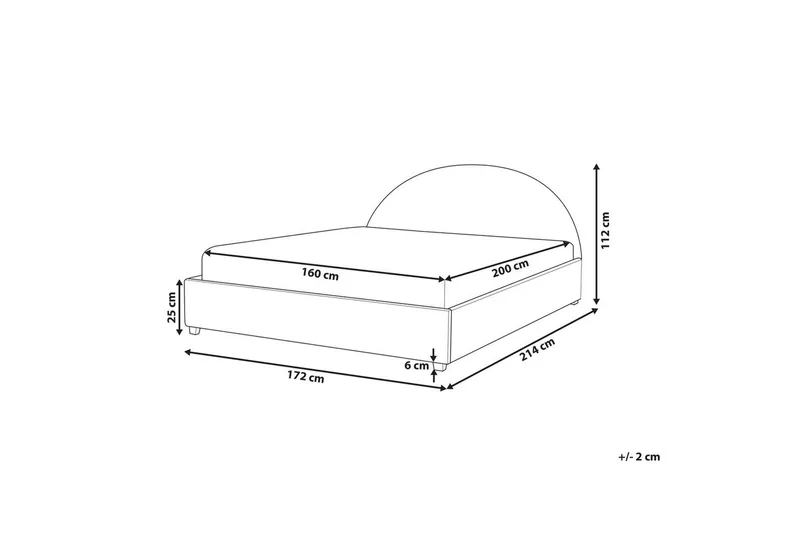 Seng med lamellramme Vaucluse - Beige/Bouclé, 160x200 cm - Møbler - Senger - Sengeramme & sengestamme