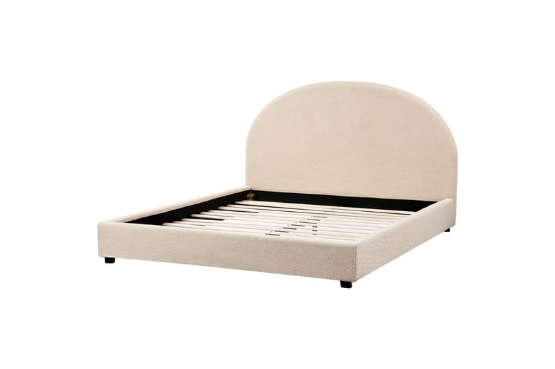 Seng med lamellramme Vaucluse, Beige/Bouclé, 160x200 cm
