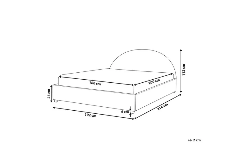 Seng med lamellramme Vaucluse - Beige/Bouclé, 180x200 cm - Møbler - Senger - Sengeramme & sengestamme