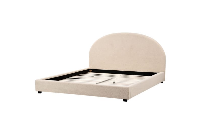 Seng med lamellramme Vaucluse - Beige/Bouclé, 180x200 cm - Møbler - Senger - Sengeramme & sengestamme
