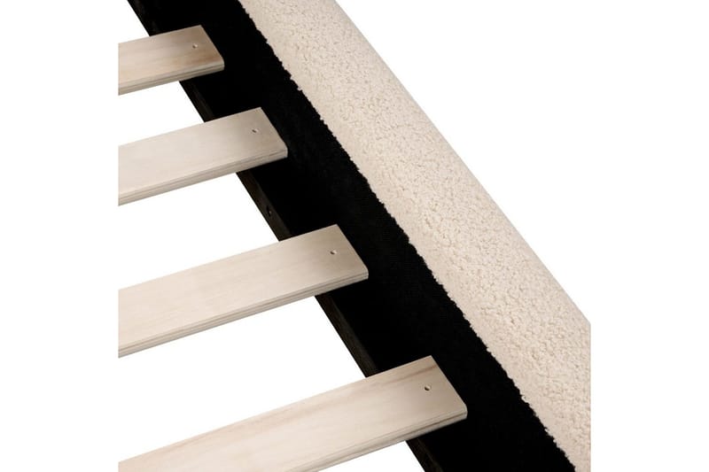 Seng med lamellramme Vaucluse - Beige/Bouclé, 180x200 cm - Møbler - Senger - Sengeramme & sengestamme