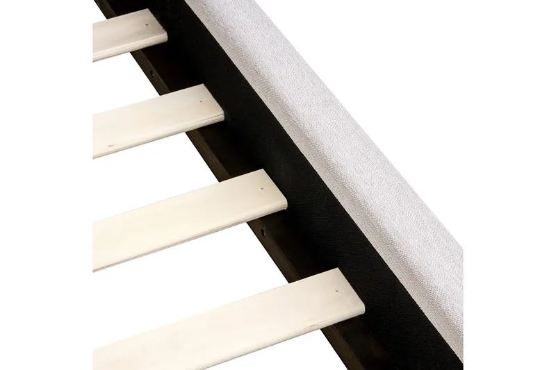 Seng med lamellramme Vaucluse - Hvit/Polyester, 160x200 cm - Møbler - Senger - Sengeramme & sengestamme