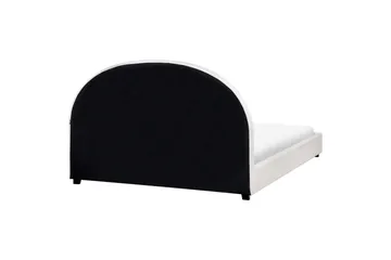 Seng med lamellramme Vaucluse - Hvit/Polyester, 160x200 cm - Møbler - Senger - Sengeramme & sengestamme